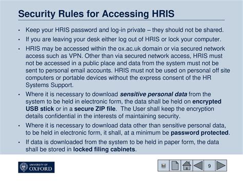 Logging out from HRIS .